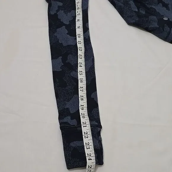 Lululemon Women’s Its Rulu Run Long Sleeve Shirt Camo Jacquard True Navy Size 8 - Picture 8 of 8